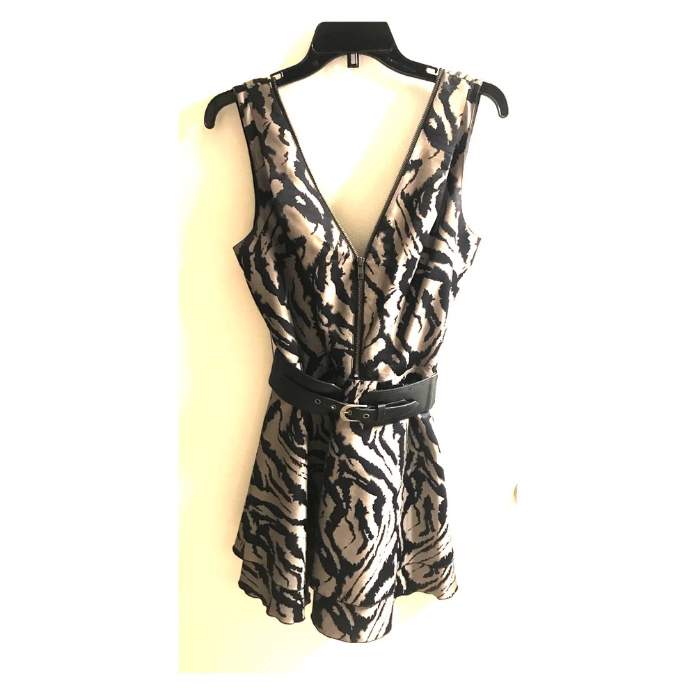 Bebe Tiger Print Cocktail Dress